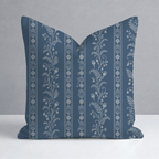 Benjamin Toile Stripes Throw Pillow - Lemon Park