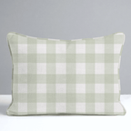Juliet's Garden Pistachio Gingham Throw Pillow - Lemon Park