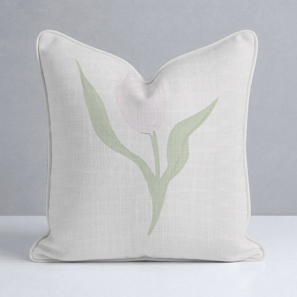 Juliet's Garden Sand Tulip Throw Pillow - Lemon Park