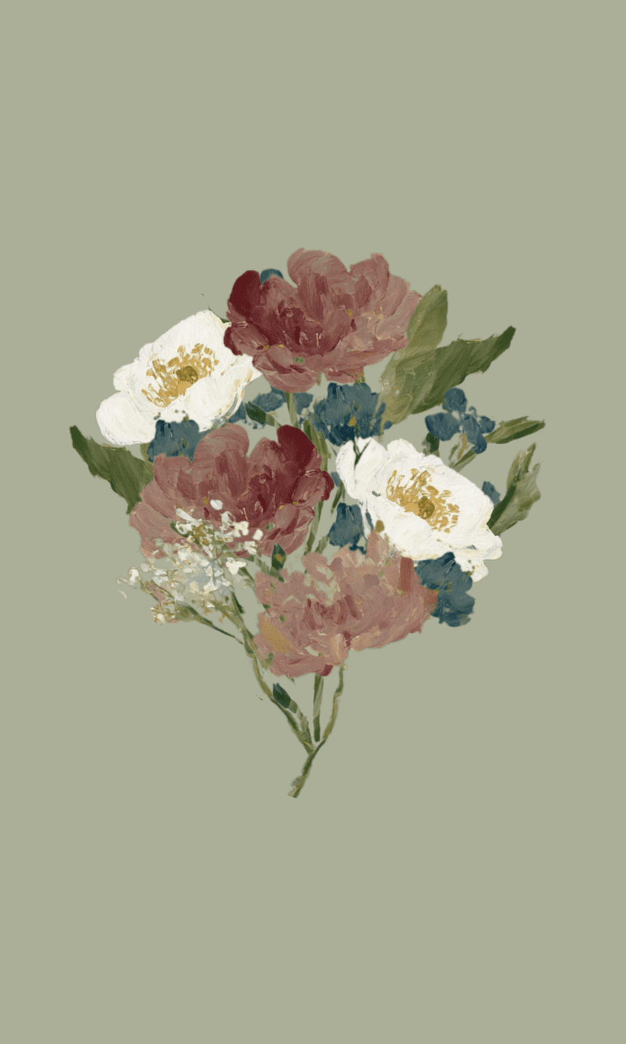 Loose Stems Floral Motif - Tapestry