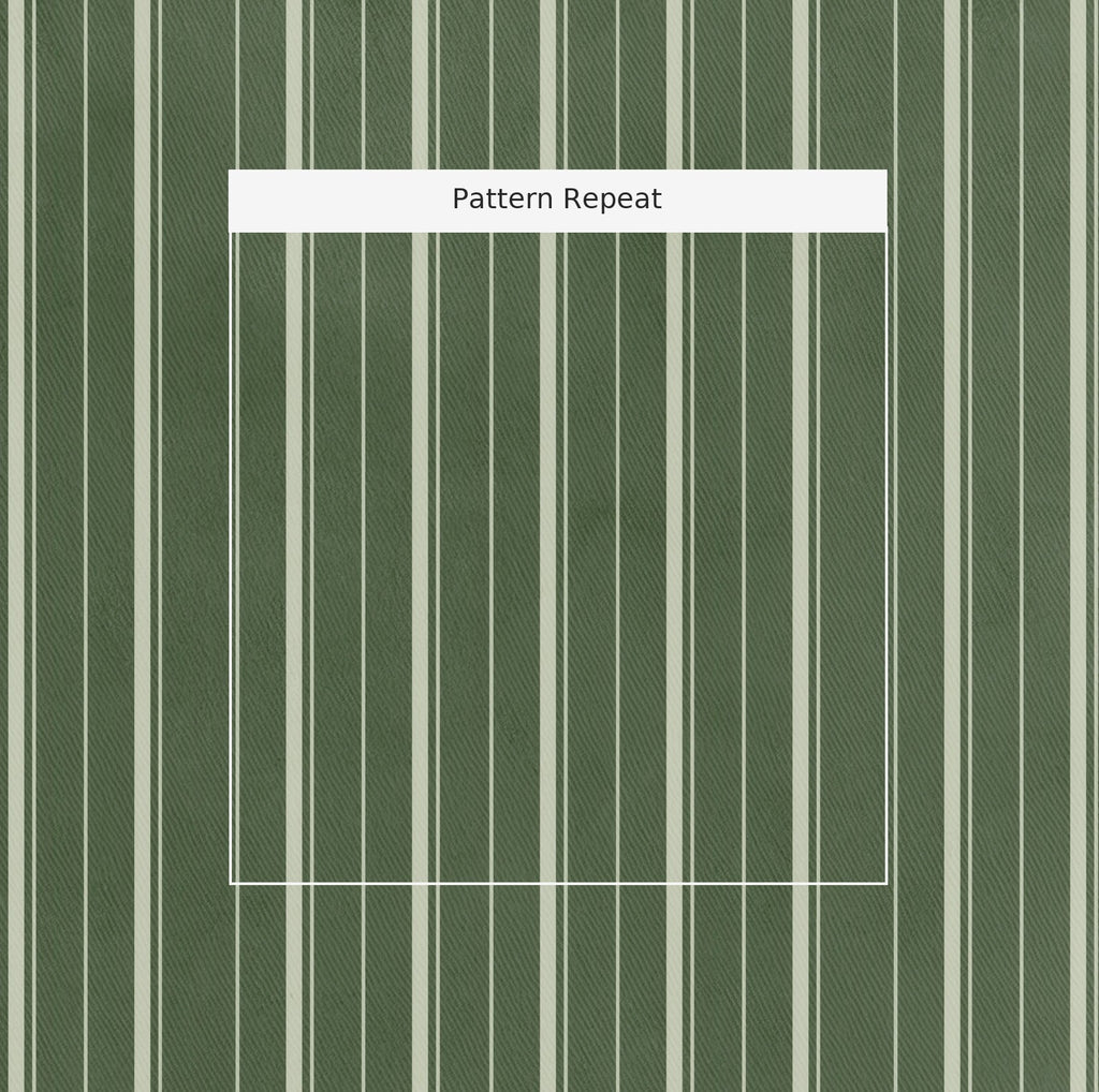 The Silk Garden Evergreen Stripes - Fabric