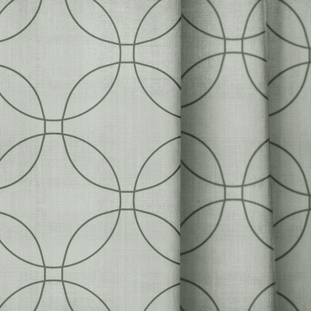 The Silk Garden Sage Diamond - Drapery