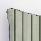 The Silk Garden Sage Stripes Throw Pillow